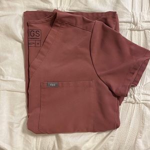 Figs Mauve Catarina One Pocket Scrub Top, Size XS